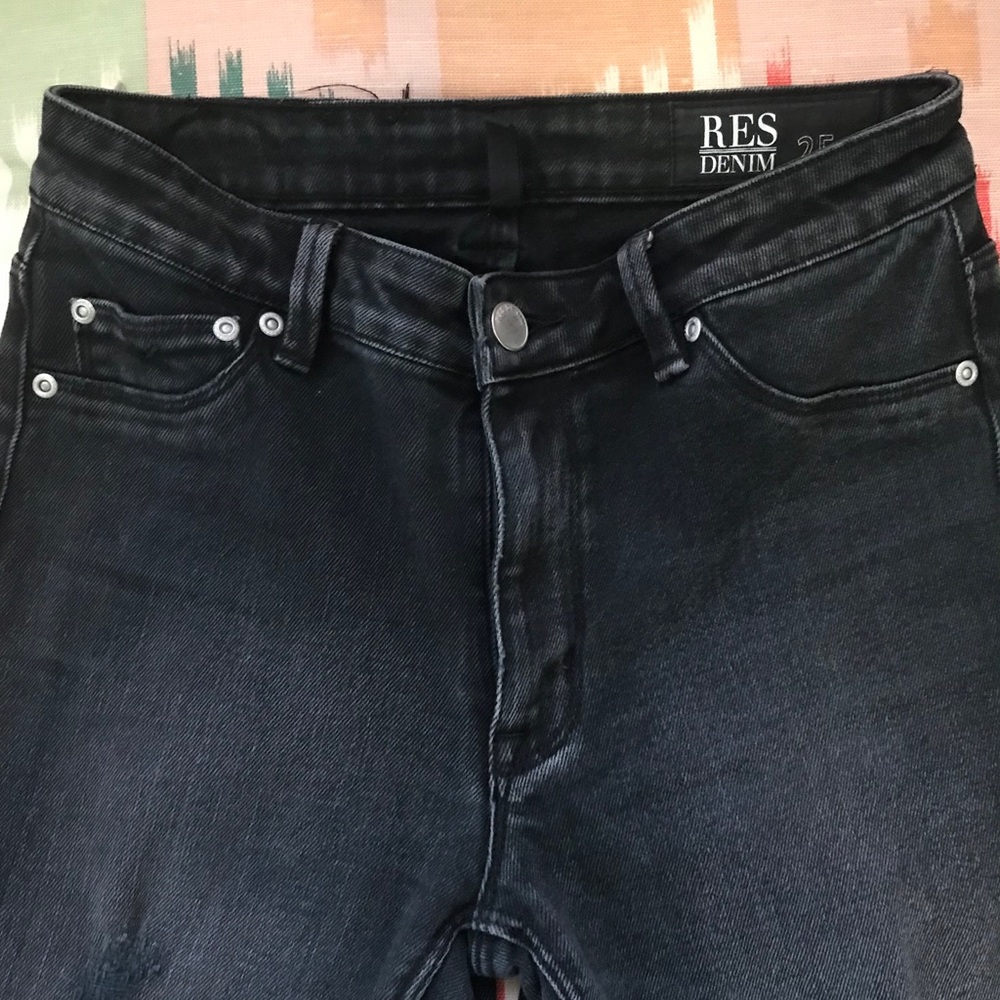 RES denim high rise distressed skinny jeans